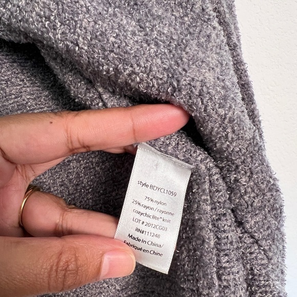 Barefoot Dreams Gray Open Front Cozy Chic Lite Knit Cardigan 8‎ - Picture 5 of 6